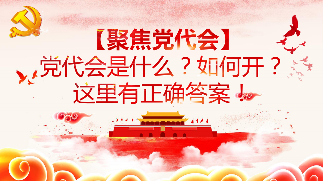 【聚焦黨代會】黨代會是什么？如何開？這里有正確答案！